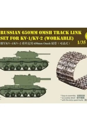 Russian 650mm OMSH Track Link Set for Russian KV-1/KV-2 (workable) Gratis Retour