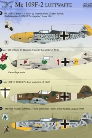 Op = Op Sticker Messerschmitt Bf 109F-2 Decal