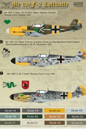 Sticker Messerschmitt Bf 109F-2 Part 2 Decal Seizoensaanbieding