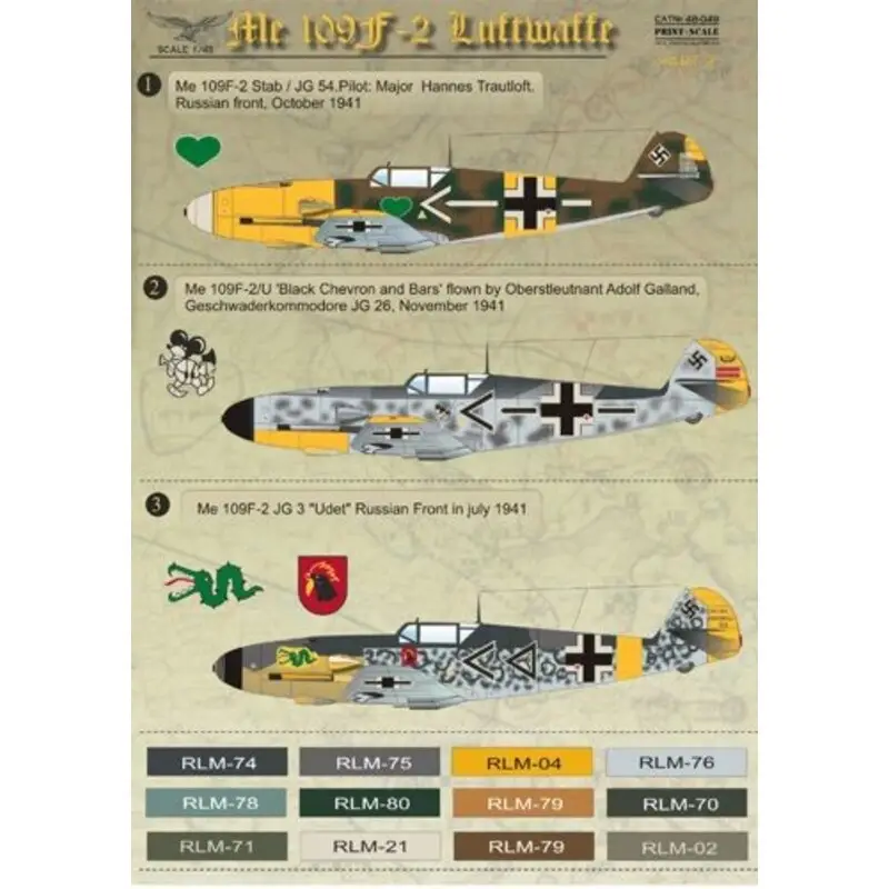 Sticker Messerschmitt Bf 109F-2 Part 2 Decal Seizoensaanbieding