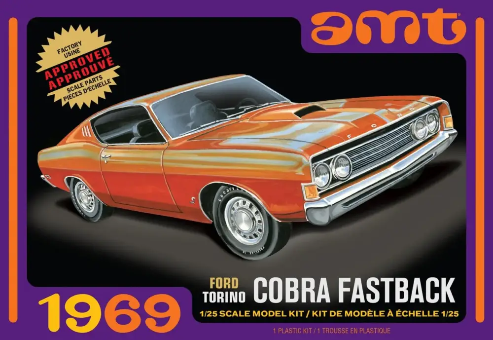 Beperkte Voorraad AMT 1/25 1969 Ford Torino Cobra Fastback