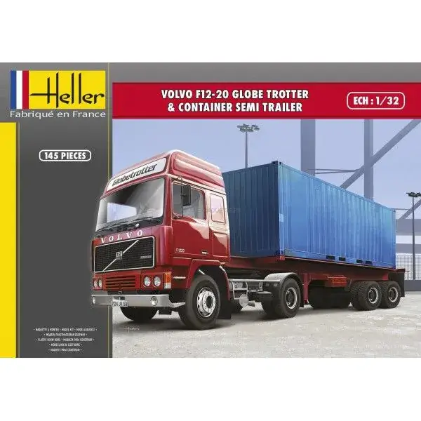 Bestel Nu Heller 1/32 Volvo F12-20 & Container Semi Trailer