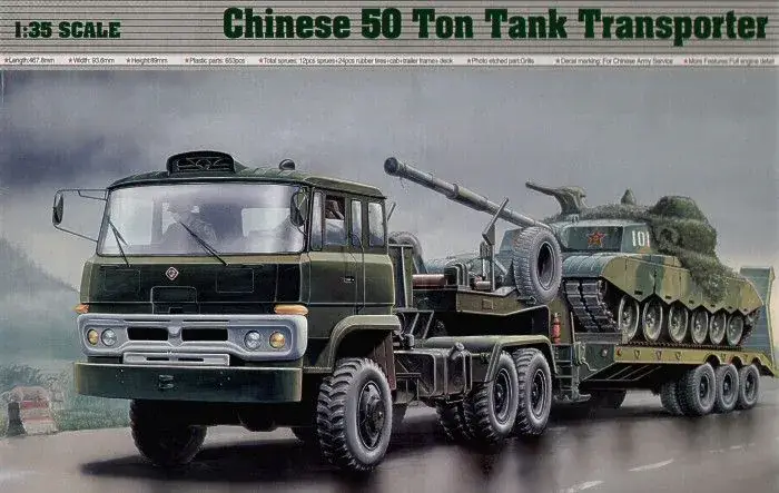 Lage Prijs Trumpeter 1/35 Chinese 50 Ton Tank Transporter