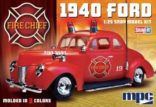 Hoge Kwaliteit MPC 1940 Ford Fire Chief Super Snap 1/25