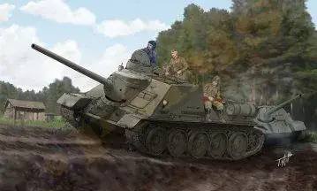 Trumpeter 1/16 Soviet SU-100 Tank Destroyer Gratis Retour