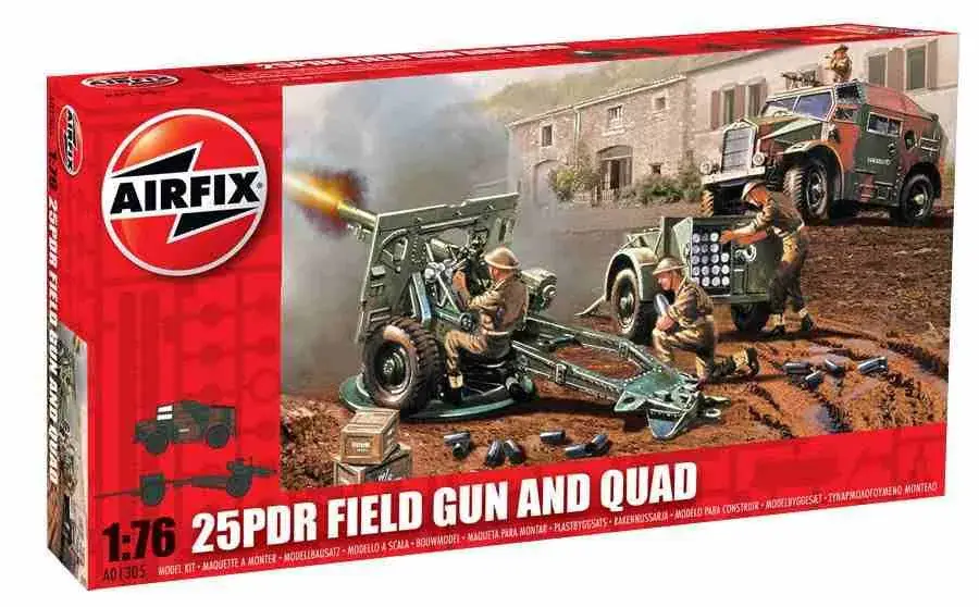 Airfix 1/76 25PDR Field Gun And Quad Lage Prijs