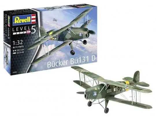 Gratis Retour Revell 1/32 Bücker Bü131 D