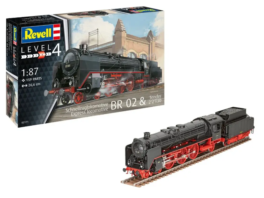 Revell 1/87 Express Locomotive BR 02 & Tender 2`2 T30 Laatste Kans