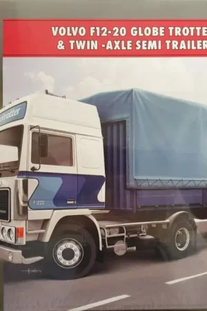 Uitverkoop Heller 1/32 Volvo F12-20 Globe Trotter & Twin-Axle Semi Trailer