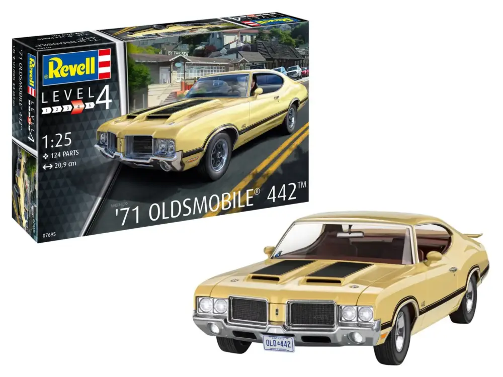 Revell 1/25 Oldsmobile 442 1971 - Model Set Aanbieding
