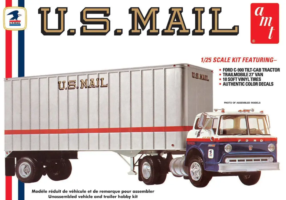 Actieprijs AMT 1/25 U.S. Mail Ford C-900 truck & trailer