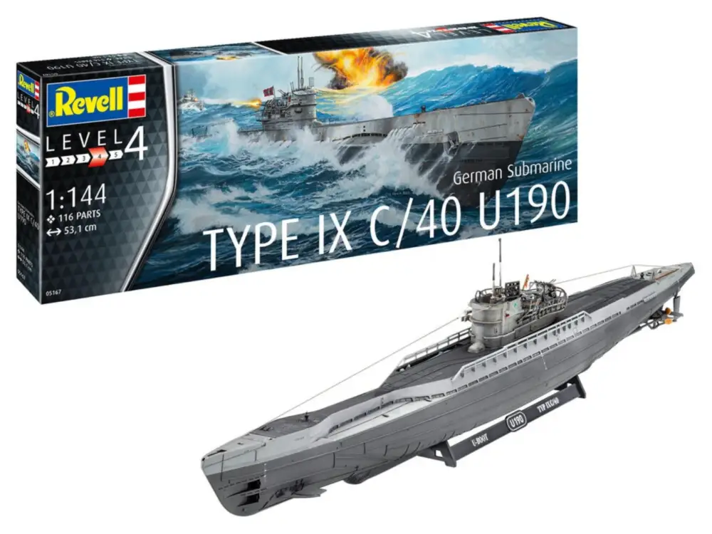 Actieprijs Revell 1/144 German Submarine Type IX C/40 (U190)