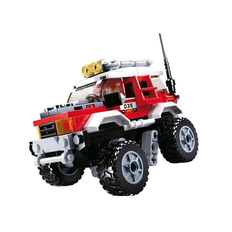 Gecertificeerd Sluban Off-Road Vehicle red bouwstenen set (M38-B0663B)
