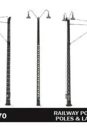 Beperkte Voorraad Railway Power Poles & Lamps -35570