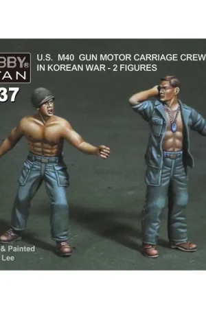 U.S. M40 Gun Motor Carriage Crew in Korean War HF737 Populair