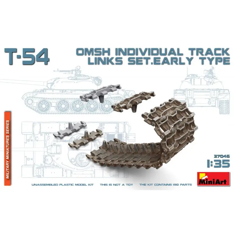 Veilige Betaling T-54 OMSH INDIVIDUAL TRACK LINKS SET.EARLY TYPE -37046
