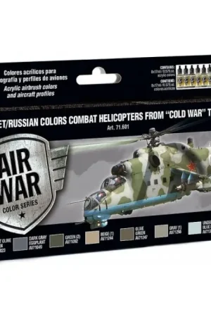 Uitverkoop Model Air Paint Set - Soviet/Russian Combat Helicopters from "Cold War" to Present -71601