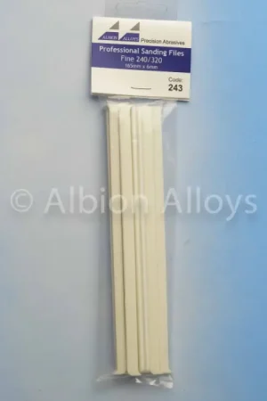 Populair Professional Sanding files Coarse 240/320 grit (165mm x 6mm) 10 stuks -243