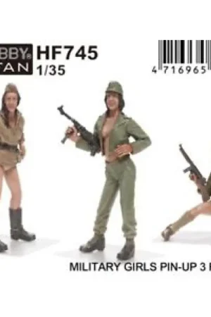 military girls pin-up - 3 figures -HF745 Bestel Nu